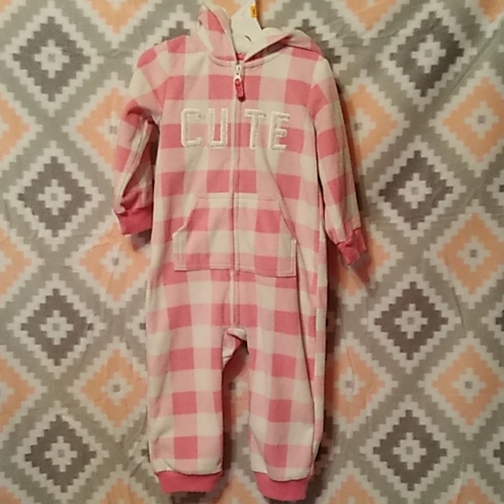 Carter's one piece zip up with hood